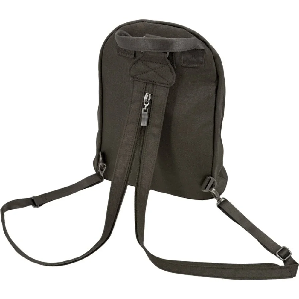 BAGGALLINI Naples Small Backpack Sling Bag Gray Nylon Convertible Travel Mini‎